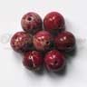 Бусина Варисцит, цвет тёмно-красный, шарик, 10мм